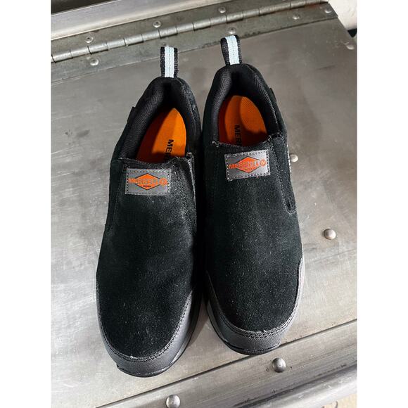 Merrell Women Windoc Steel Toe  Suede waterproof Work  shoes Sz 7.5 Black - Picture 2 of 11